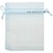 100 Pack 3x4 Blue Sheer Organza Gift Bags with Drawstring, Jewelry Candy Treat Wedding Party Favors Mesh Pouch
